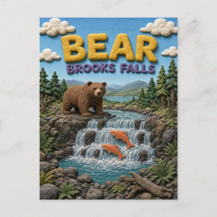 Cartão Postal Cachoeiras Bear Brooks Modern KlayKoo