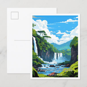 Cartão Postal Cachoeiras Nauyaca Costa Rica viagem vintage
