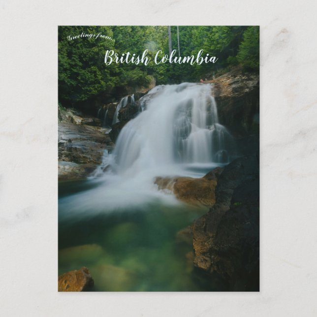 Cartão Postal Cachoeiras no Parque Golden Ears Maple Ridge BC (Frente)