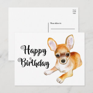 Cartão Postal Cachorrinho Bonito Cachorro Engraçado Aniversário