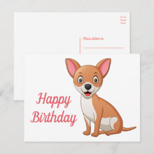 Cartão Postal Cachorrinho Engraçado Desenho Animado Chihuahua An