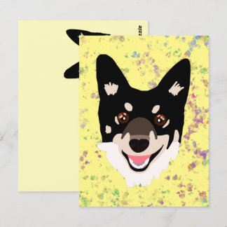 Cartão Postal cachorro amarelo