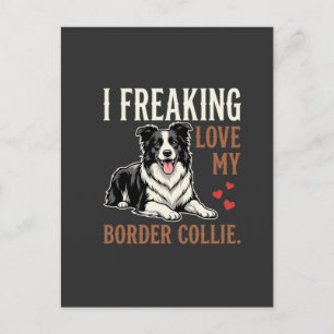 Cartão Postal Cachorro Amor Border Collie Engraçado