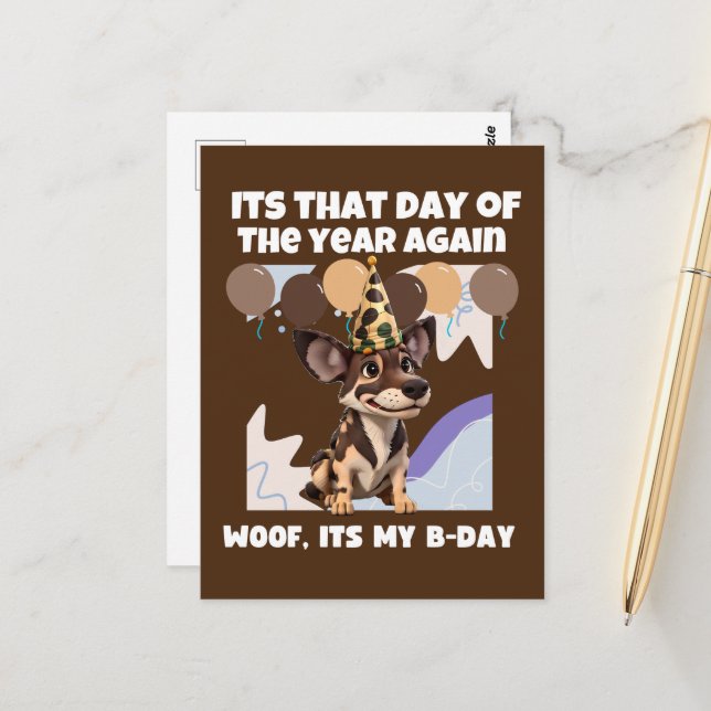 Cartão Postal Cachorro Aricano Cachorro Básico (Frente/Verso In Situ)