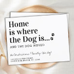 Cartão Postal Cachorro Bonito em Movimento Movemos Novo Pet de E<br><div class="desc">Leve-nos onde está o cão, e o cão mudou-se! Deixe o seu melhor amigo anunciar sua jogada com este cartão giro e engraçado de comunicação do cachorro. Personalize os nomes com o cão e o seu novo endereço. Este novo cartão de anúncio de endereço para cães é obrigatório para todas...</div>