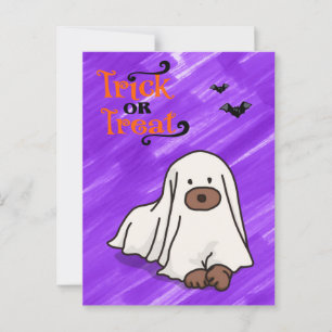 Cartão Postal Cachorro Cachorro Cujo Fantasma Costume De Hallowe