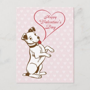 Cartão Postal Cachorro Cachorro Feliz Dia dos Namorados