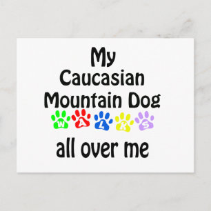 Cartão Postal Cachorro Caucasiano Caminha Design