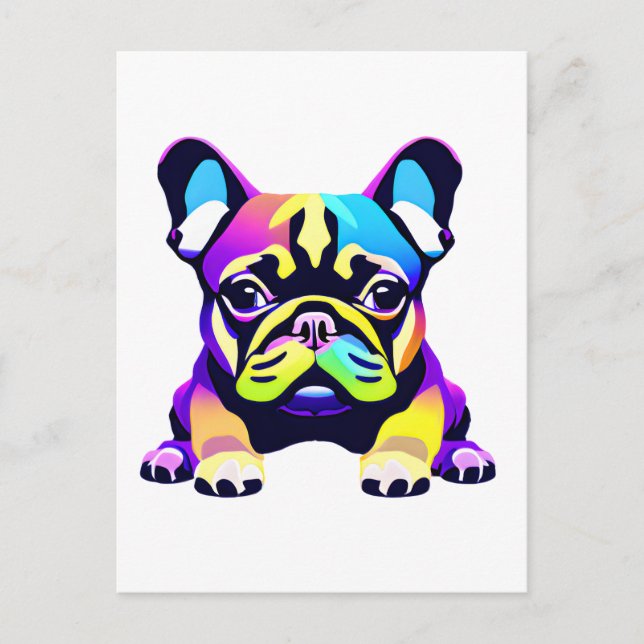 Cartão Postal Cachorro Colorido (Frente)