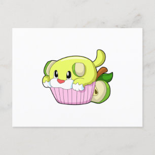Cartão Postal Cachorro com Bolo