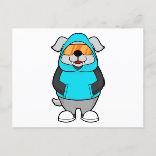 Cartão Postal Cachorro com óculos de sol