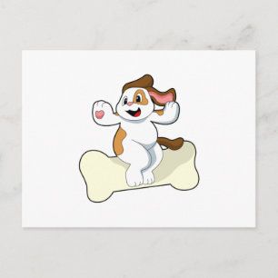 Cartão Postal Cachorro com Osso