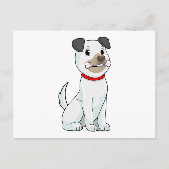 Cartão Postal Cachorro com Osso (Frente)