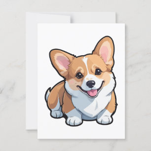 Cartão Postal cachorro Corgi galês