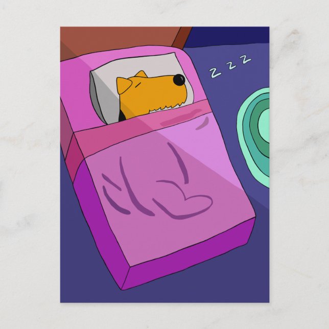 Cartão Postal Cachorro-da-cama (Frente)