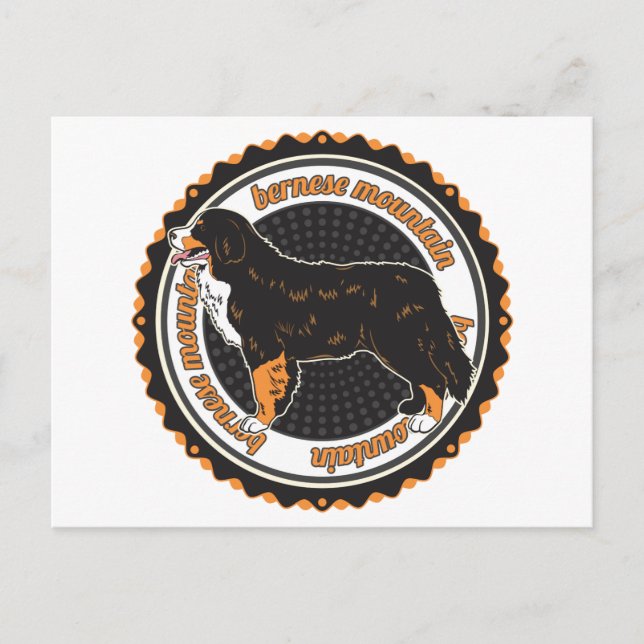 Cartão Postal Cachorro da Montanha Bernese (Frente)