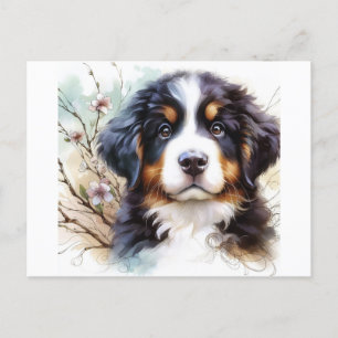 Cartão Postal Cachorro-da-montanha Bernese AI Puppy