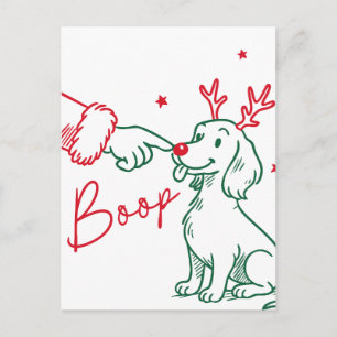 Cartão Postal Cachorro Dachshund Boop de Natal