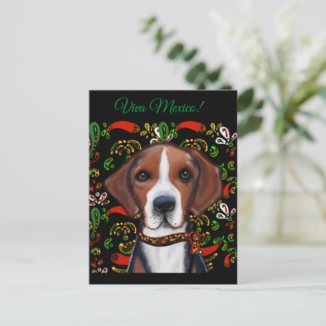 Cartão Postal Cachorro-de-caça-americano (Em pé/Frente)
