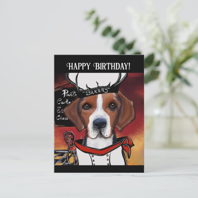 Cartão Postal Cachorro-de-caça-americano (Em pé/Frente)