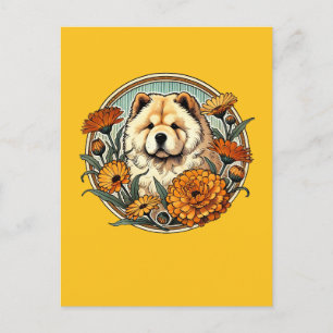 Cartão Postal Cachorro de Chow Calendário