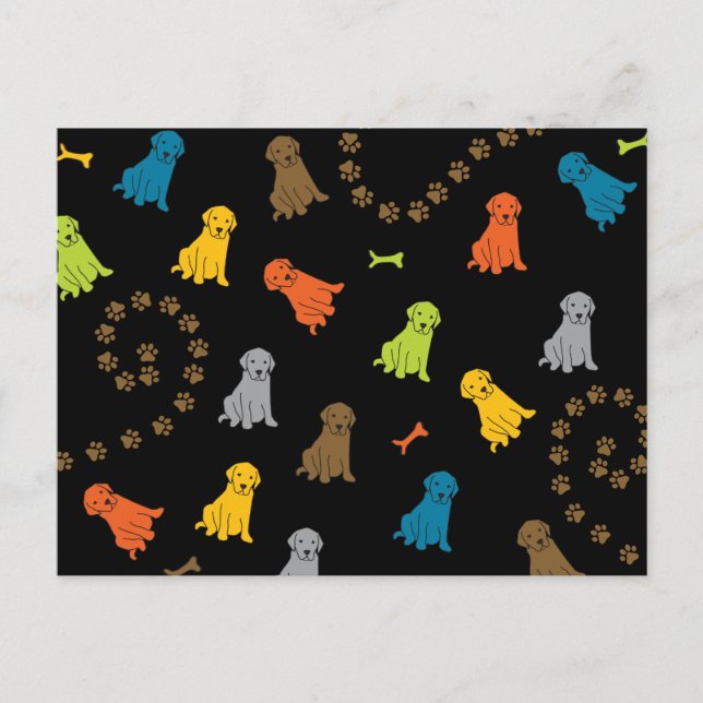 Cartão Postal Cachorro de laboratório (Frente)