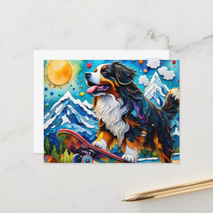 Cartão Postal Cachorro de Montanha Bernese