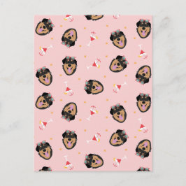 Cartão Postal Cachorro De Verão Bonito Com Óculos De Sol