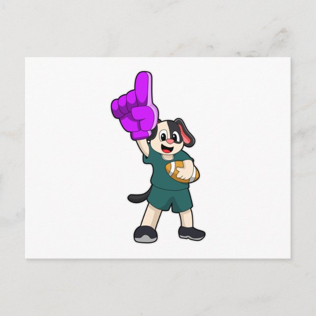 Cartão Postal Cachorro em Esportes de Futebol (Frente)