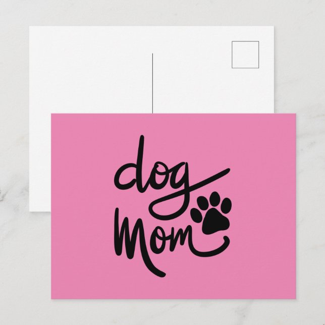 Cartão Postal Cachorro Engraçado Mãe (Frente/Verso)