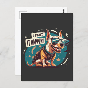 Cartão Postal Cachorro Engraçado Que Acontece