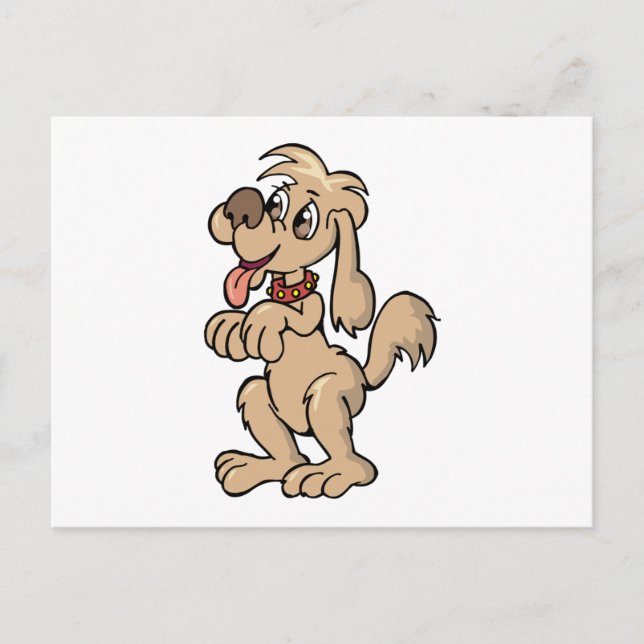 Cartão Postal Cachorro Implorando (Frente)
