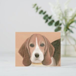 Cartão Postal Cachorro inteligente. Pastel