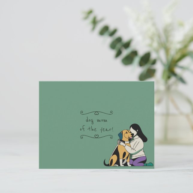 Cartão Postal Cachorro Mãe do Ano (Em pé/Frente)