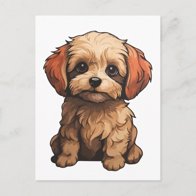 Cartão Postal Cachorro Maltipoo (Frente)