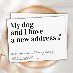 Cartão Postal Cachorro Movendo Novo Endereço Movimentamos Anúnci