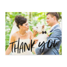 Cachorro no casamento Foto de agradecimento Cartaz