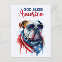 Cachorro Patriótico-Buldogue, Deus Abençoe a Améri