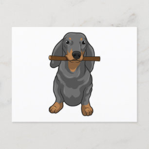 Cartão Postal Cachorro Pau