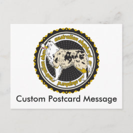 Cartão Postal Cachorro Personalizado Sobrevoado Australiano De P