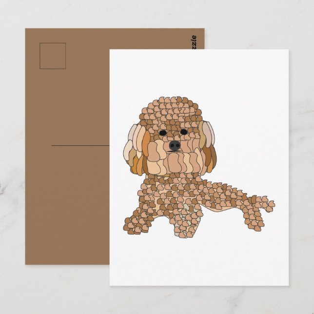 Cartão Postal Cachorro Poodle (Frente/Verso)