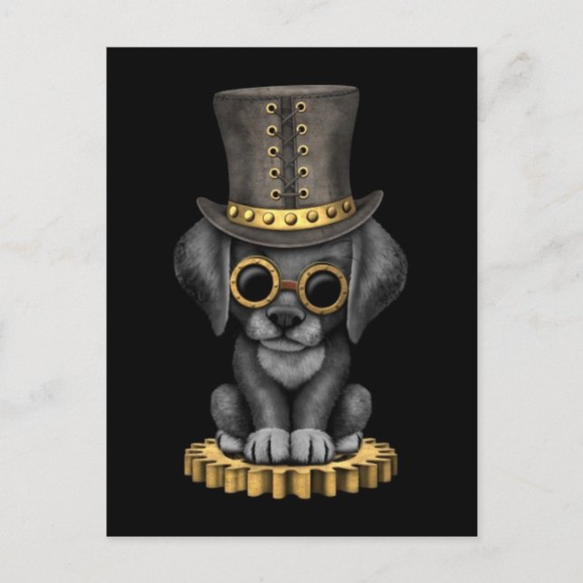 Cartão Postal Cachorro Preto, Lab Preto, Cujo Cachorro É Gelado, (Frente)