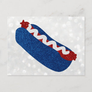 Cartão Postal Cachorro quente 4 de julho