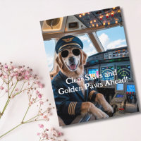 Cachorro Retriever Dourado Piloto de Aniversário E