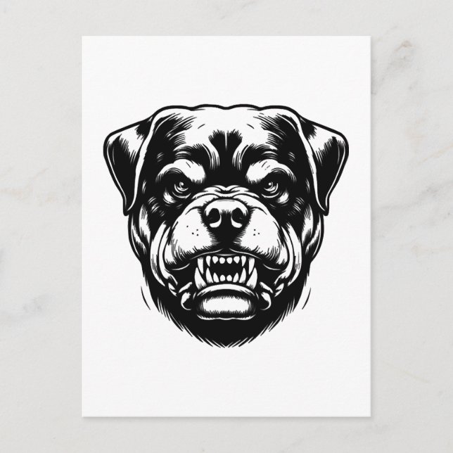 Cartão Postal Cachorro Rottweiler (Frente)