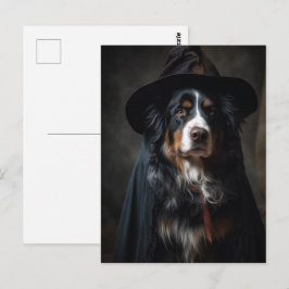 Cartão Postal Cachorro Suíço Cute de Montanha Bruxa