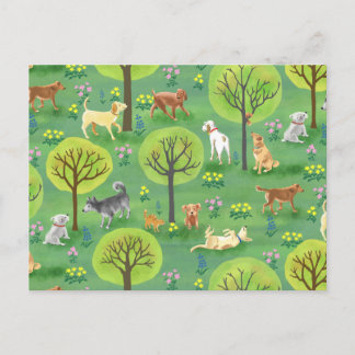 Cartão Postal Cachorros bonitos no Cartão-postal do Parque dos C