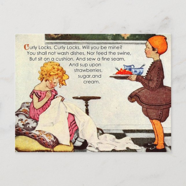 Cartão Postal Cachorros Curly, Cachorros Curly, Você Será Meu? (Frente)