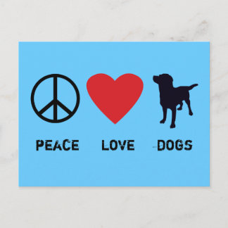 Cartão Postal Cachorros do Amor pela Paz