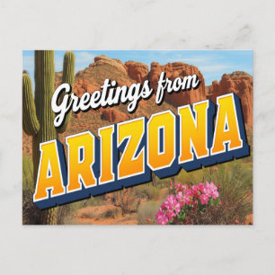 Cartão Postal Cacto do Arizona e Deserto